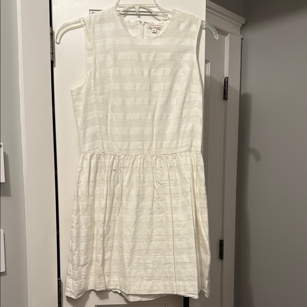 GAP White Pleated Sundress Sleeveless Mini